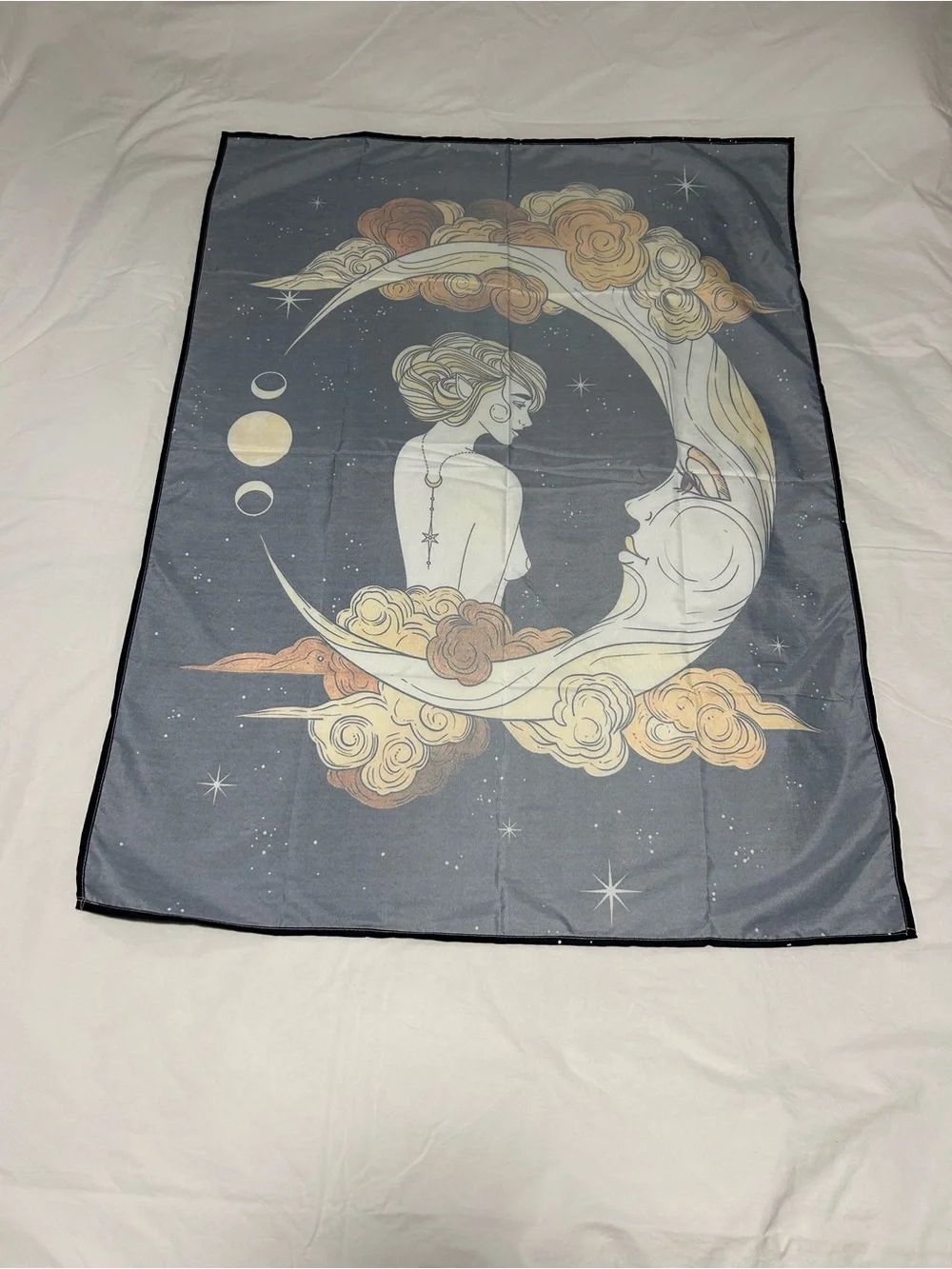 New tapestry woman moon fairy wall home decor fairy feminine her gift horoscope